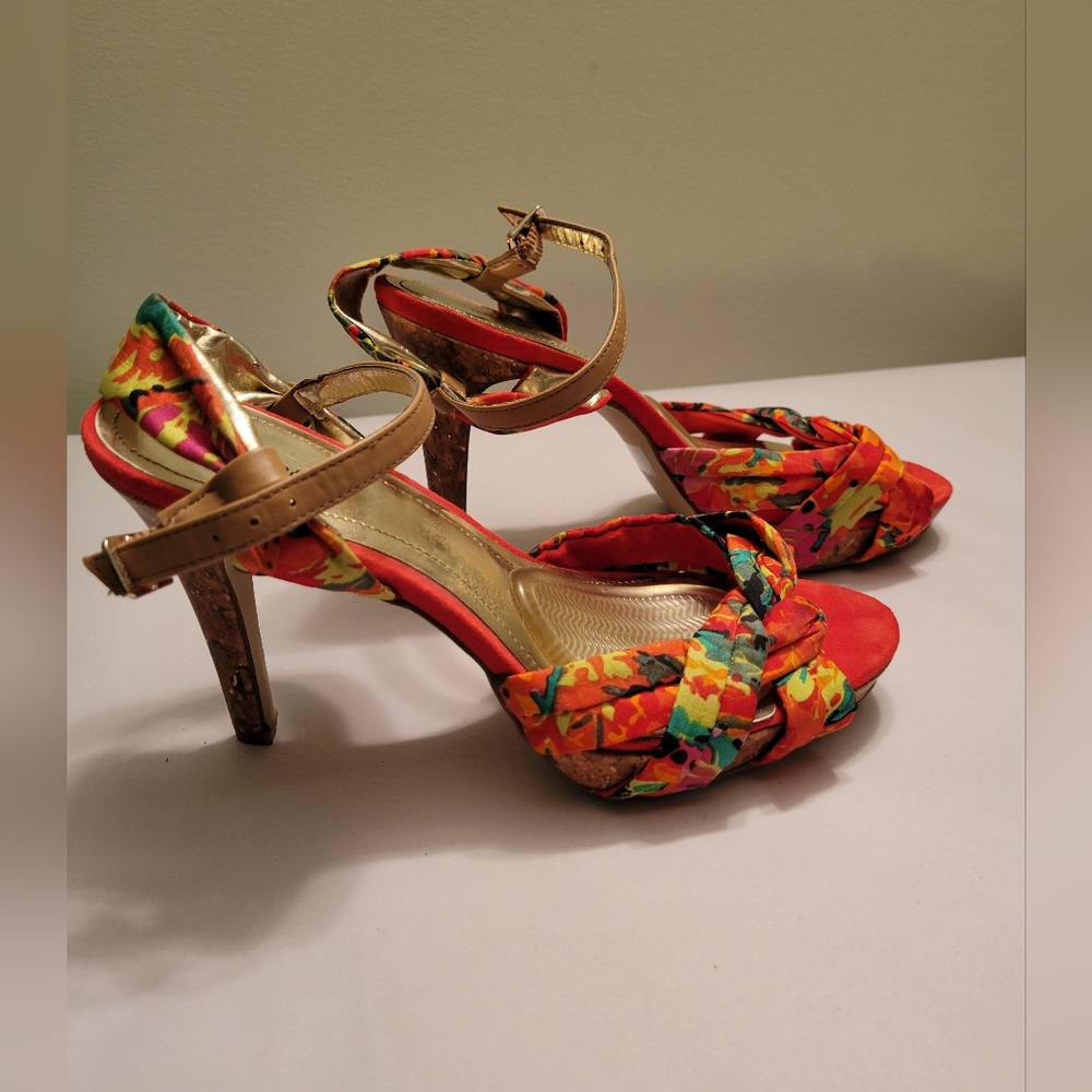 Style & Co Tropical Strappy Sandal Heels